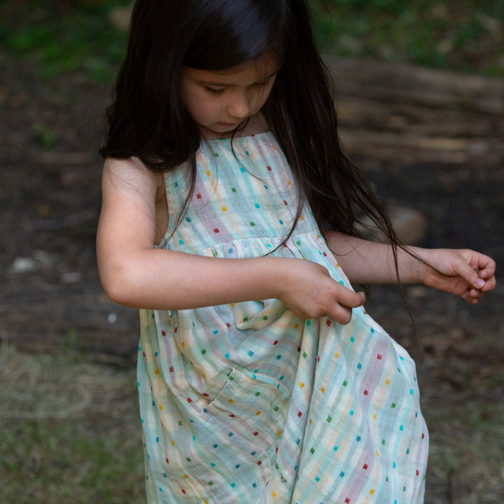 Rainbow Reversible Pinny Dress