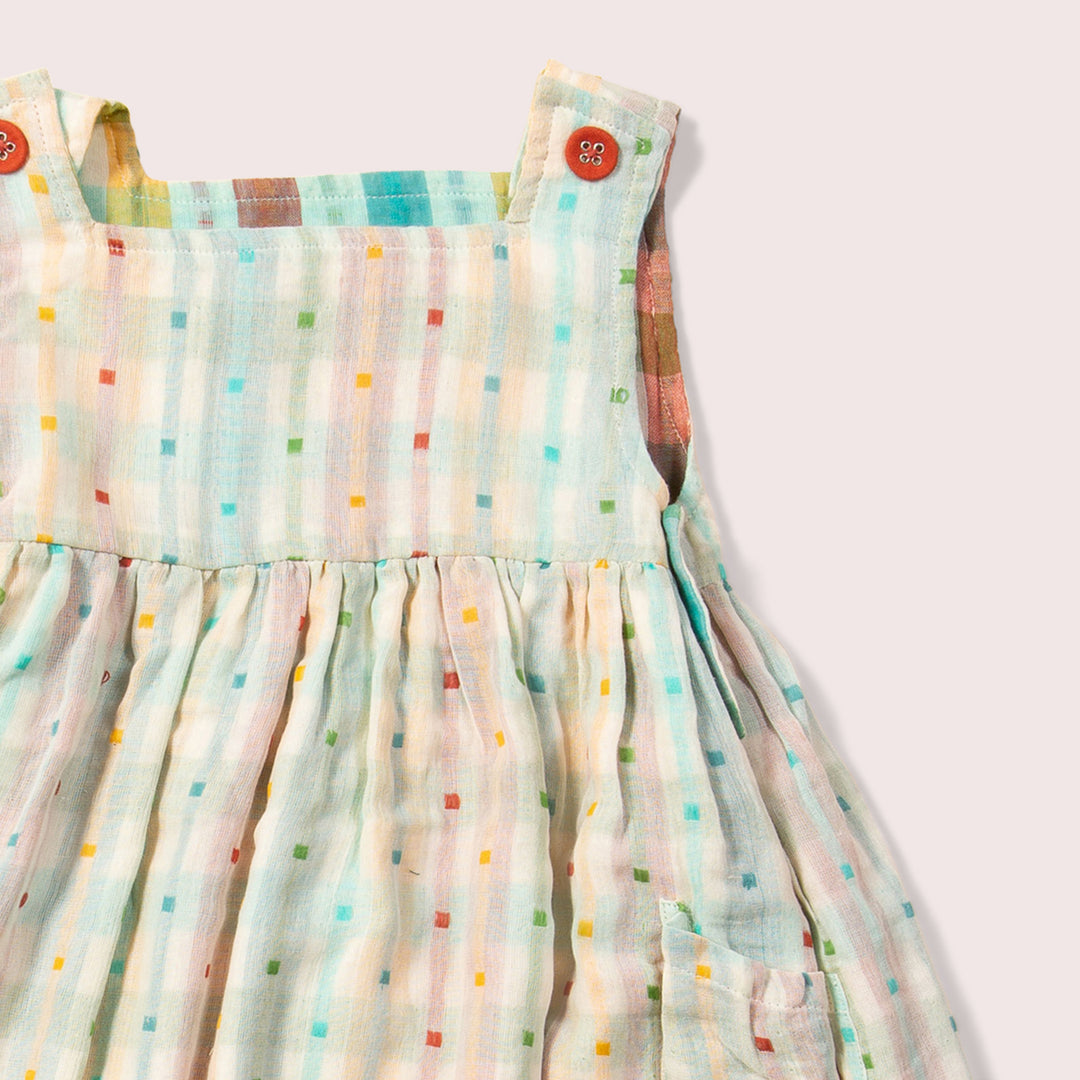 Rainbow Reversible Pinny Dress