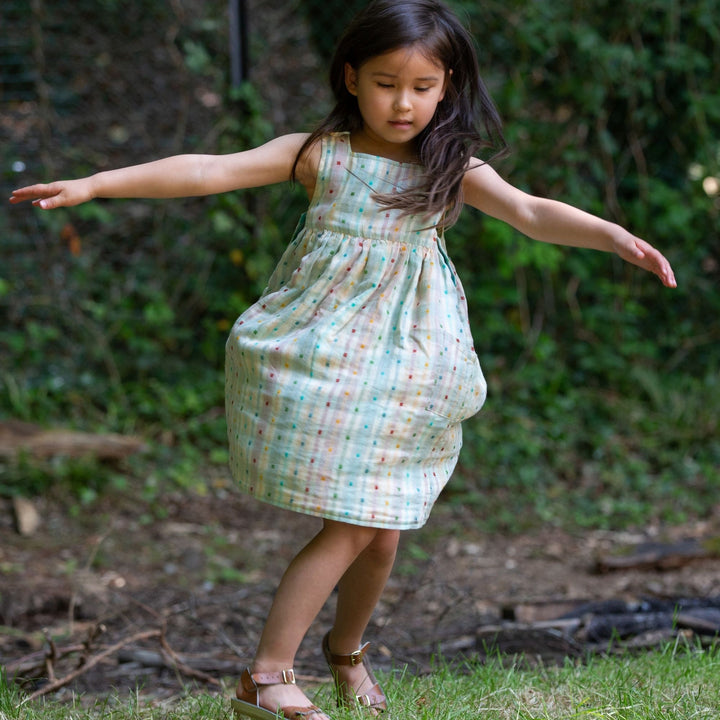 Rainbow Reversible Pinny Dress