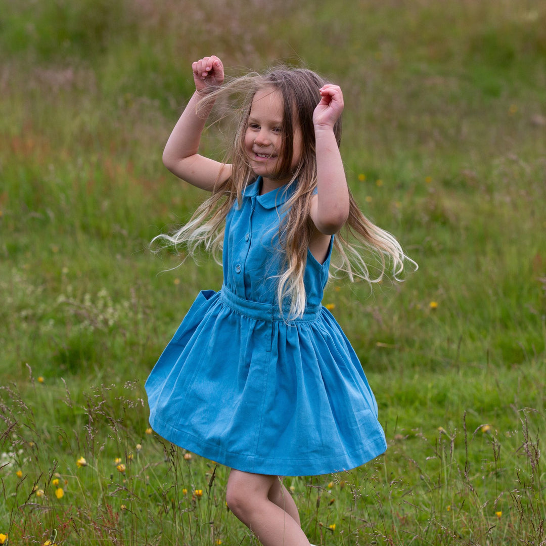 Blue Moon Pinafore Button Dress