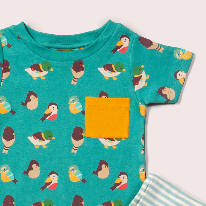 Garden Birds Organic T-Shirt & Jogger Playset