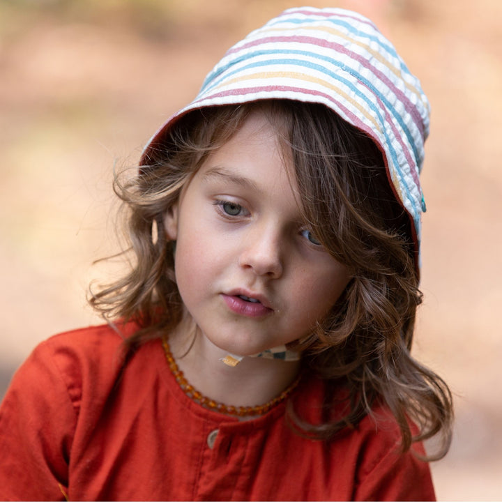 Walnut Striped Reversible Sunhat