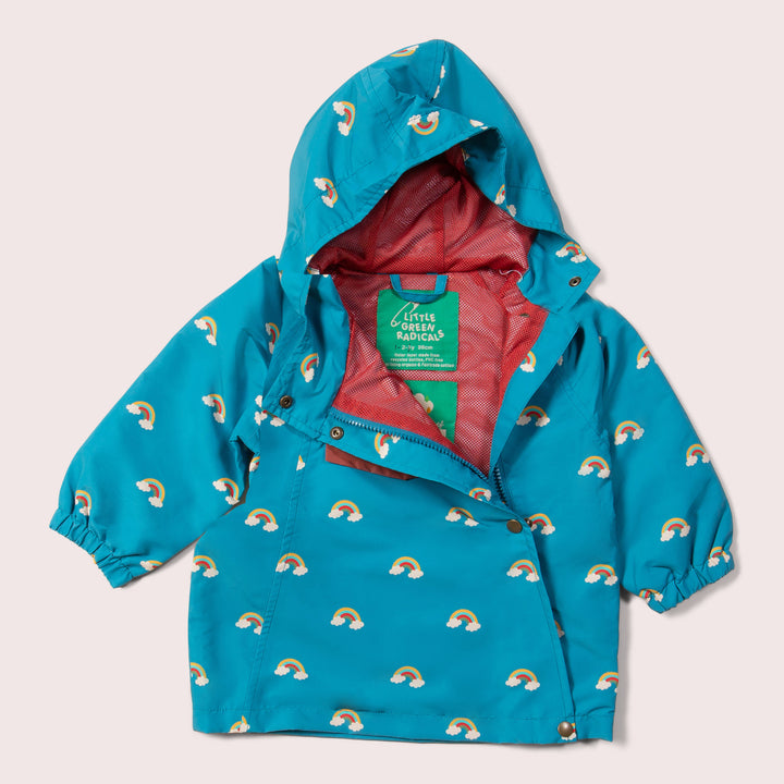 Rainbow Blue Recycled Waterproof Anorak