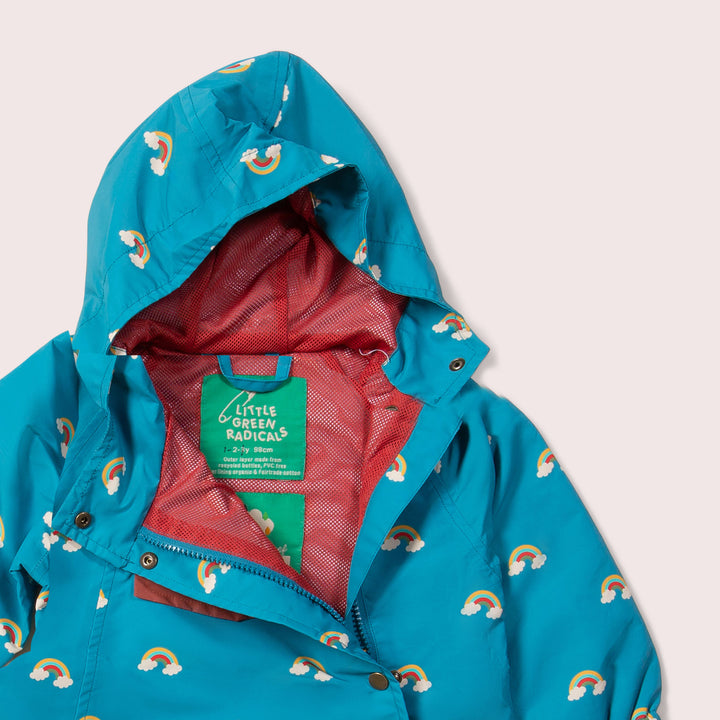 Rainbow Blue Recycled Waterproof Anorak