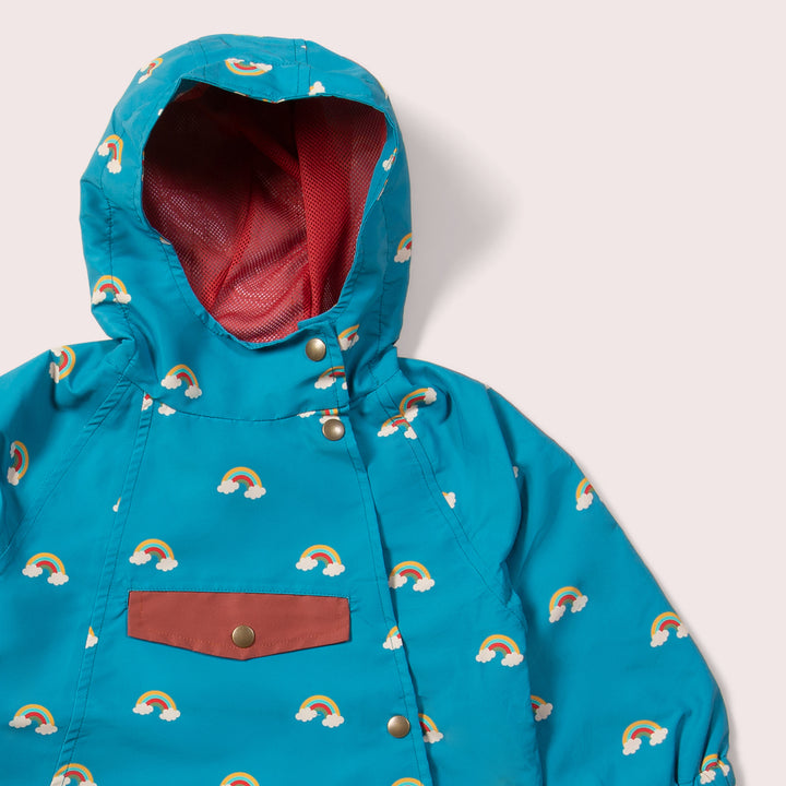 Rainbow Blue Recycled Waterproof Anorak