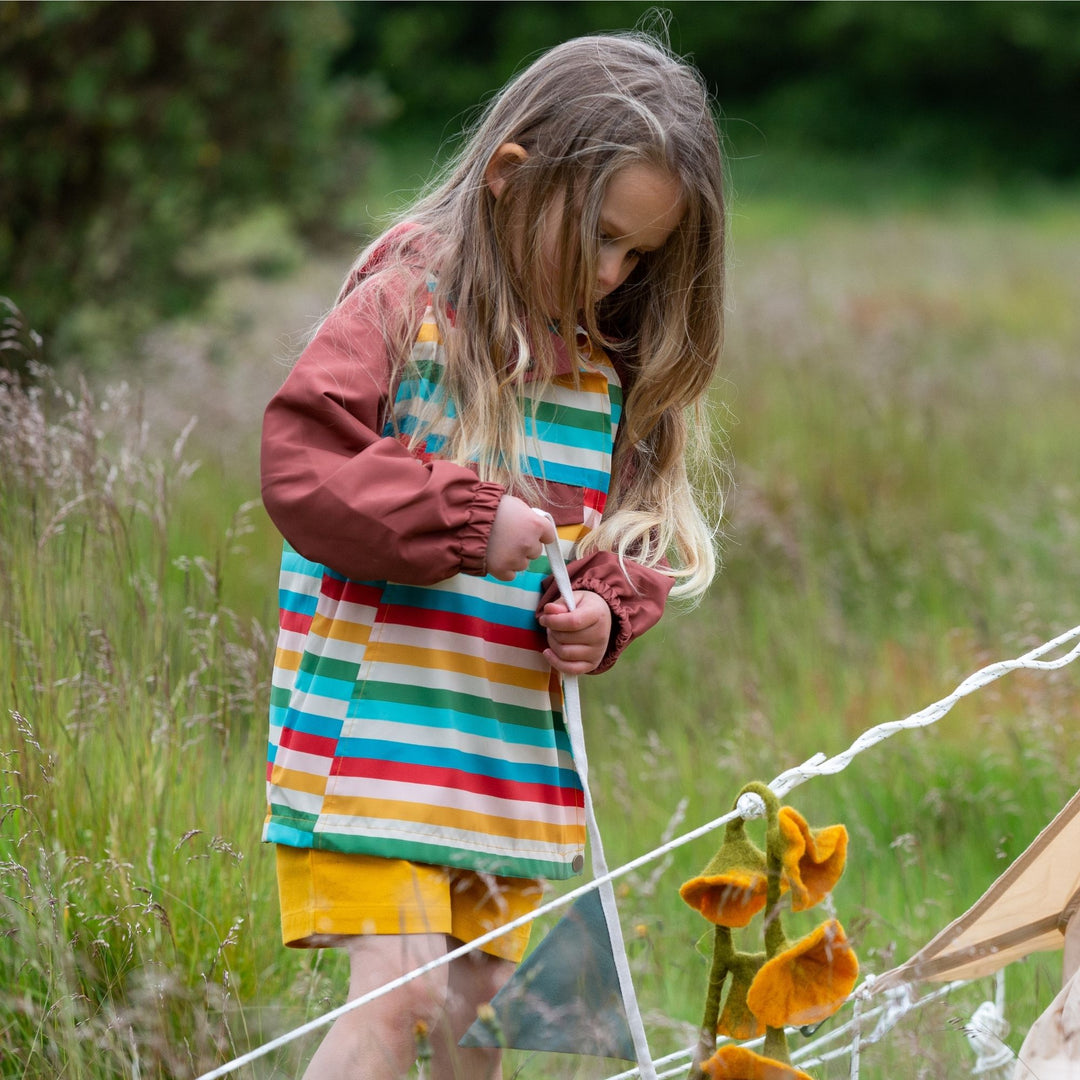 Rainbow Striped Recycled Waterproof Anorak