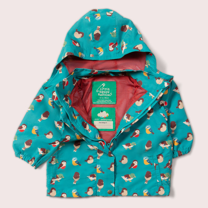 Garden Birds Recycled Waterproof Windbreaker Jacket