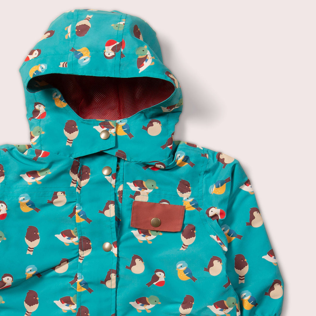 Garden Birds Recycled Waterproof Windbreaker Jacket