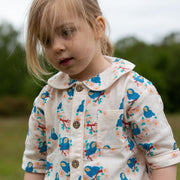 Bluebirds Button Through Pyjama Short Set NOT AVAILABLE for USA/AUS/CAN