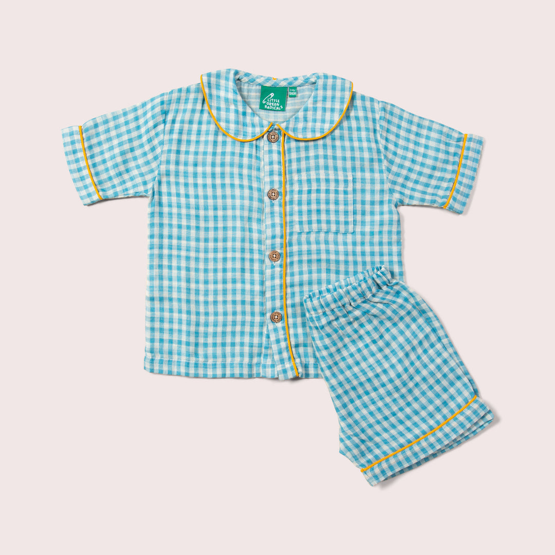 Blue Moon Button Through Pyjama Short Set