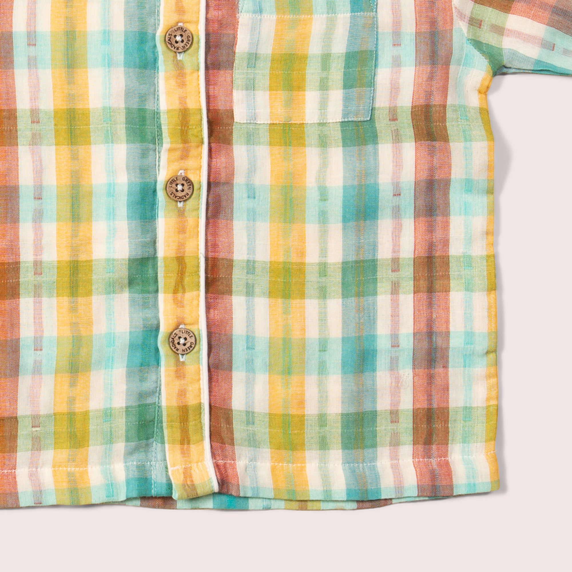 Rainbow Double Cloth Button Through Pyjama Short Set NOT AVAILABLE for USA/AUS/CAN