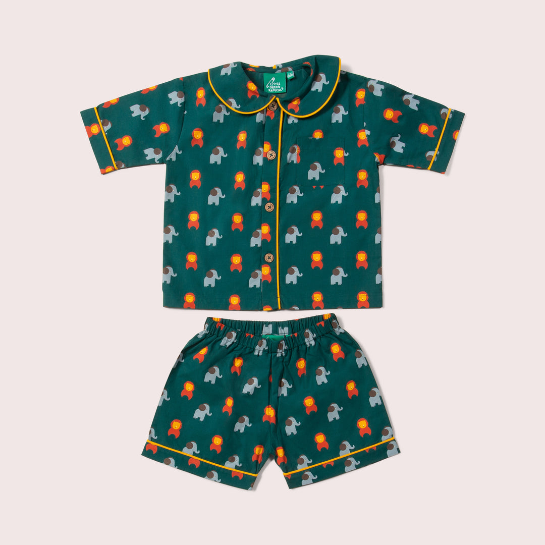 Wild Button Through Pyjama Short Set