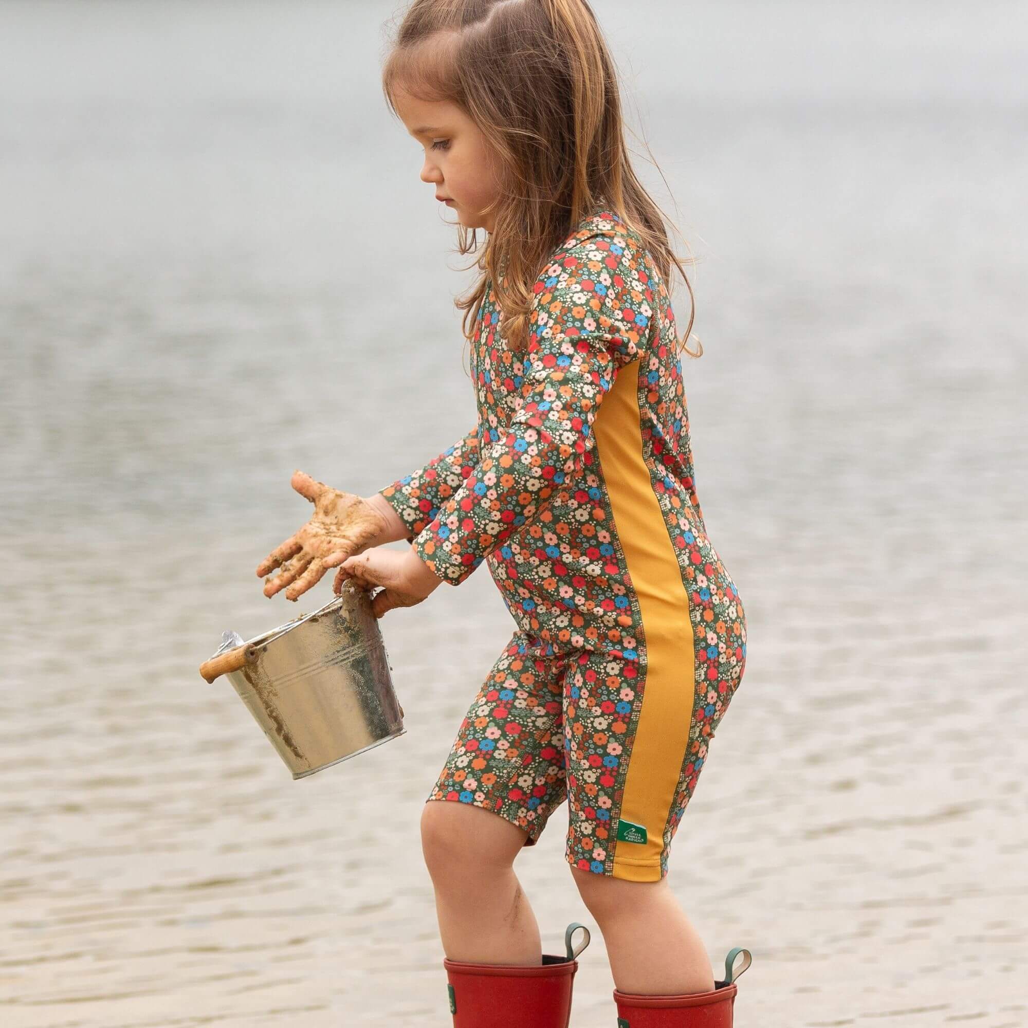 Vintage Flowers UPF 50 Recycled Sunsafe Sunsuit