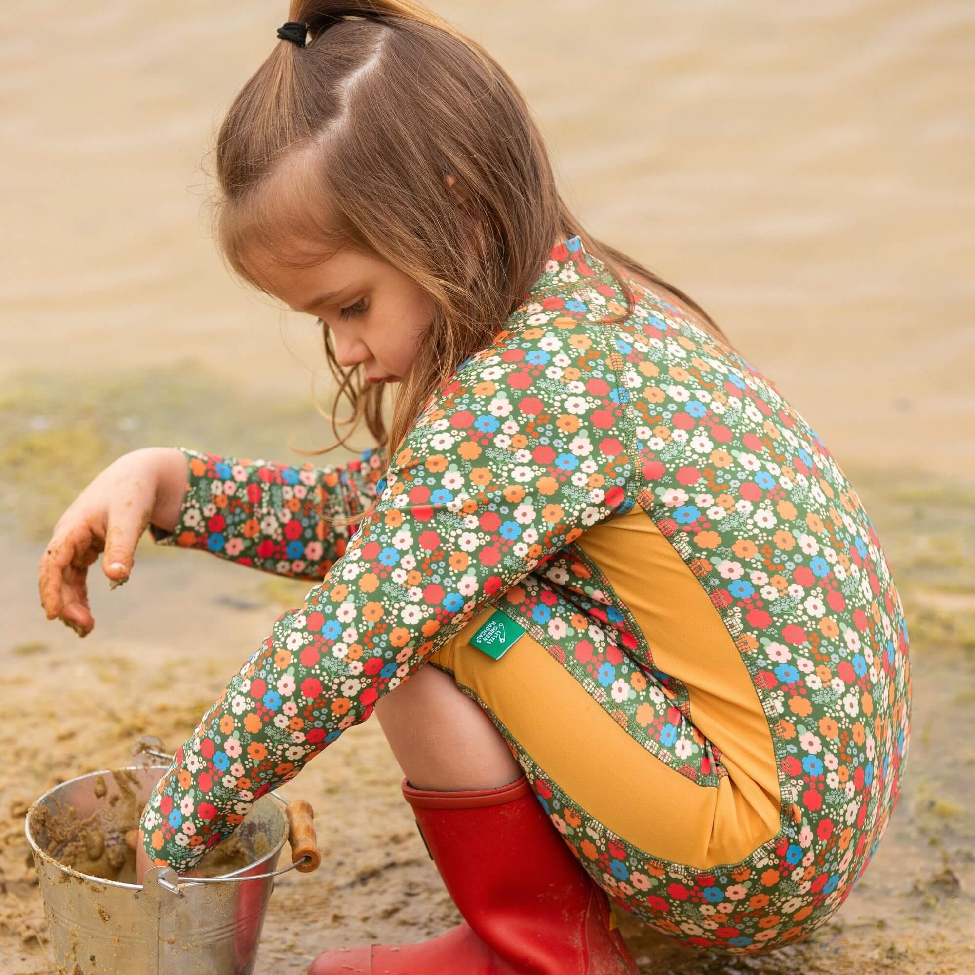 Vintage Flowers UPF 50 Recycled Sunsafe Sunsuit