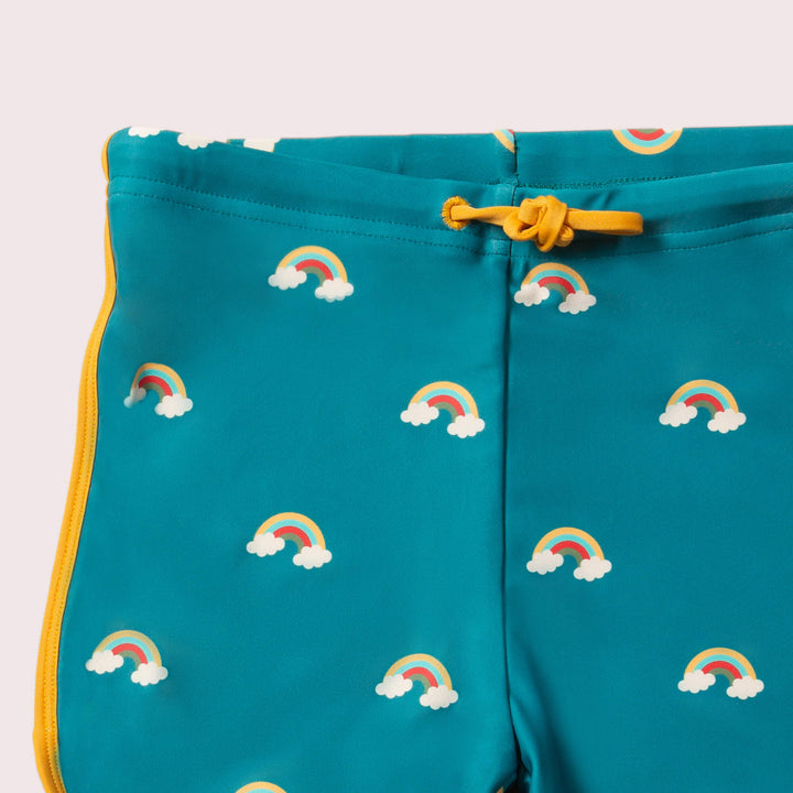 Teal Rainbows Recycled Swim Shorts