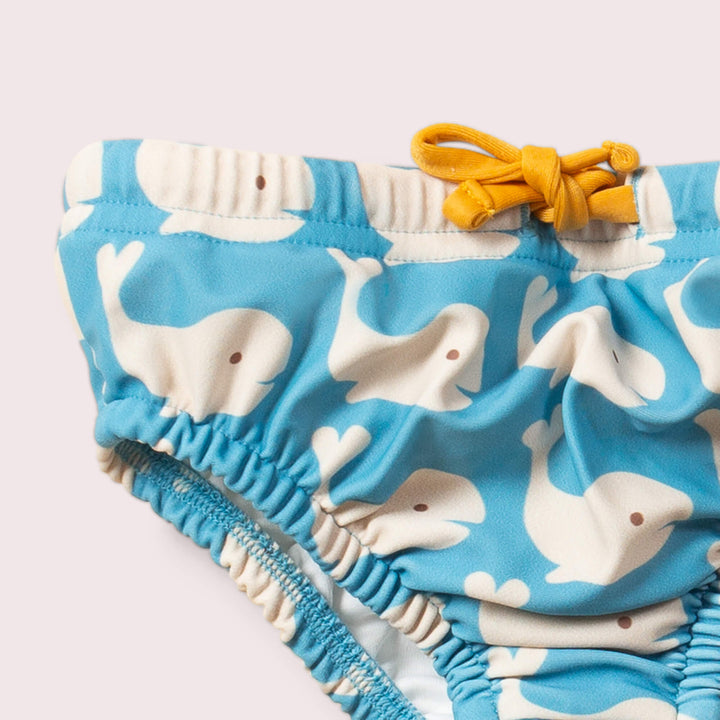 Blue Whales Reusable Swimming Nappy