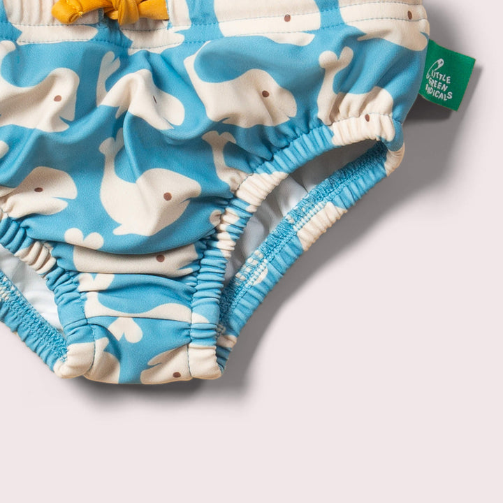 Blue Whales Reusable Swimming Nappy