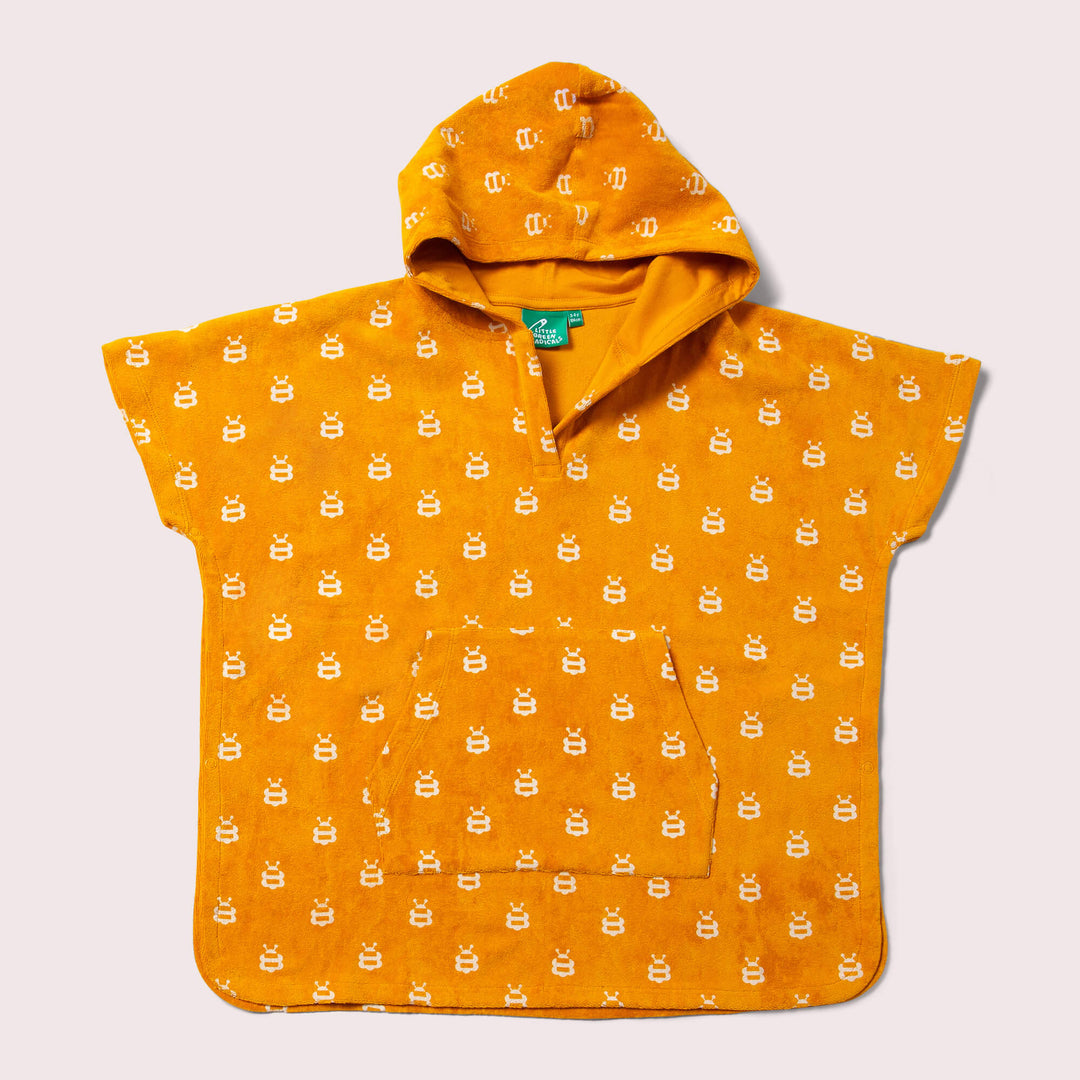 Bees Kids Hooded Beach Poncho