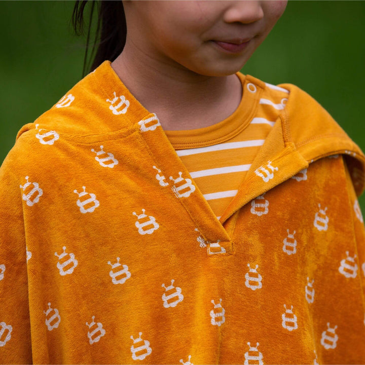 Bees Kids Hooded Beach Poncho