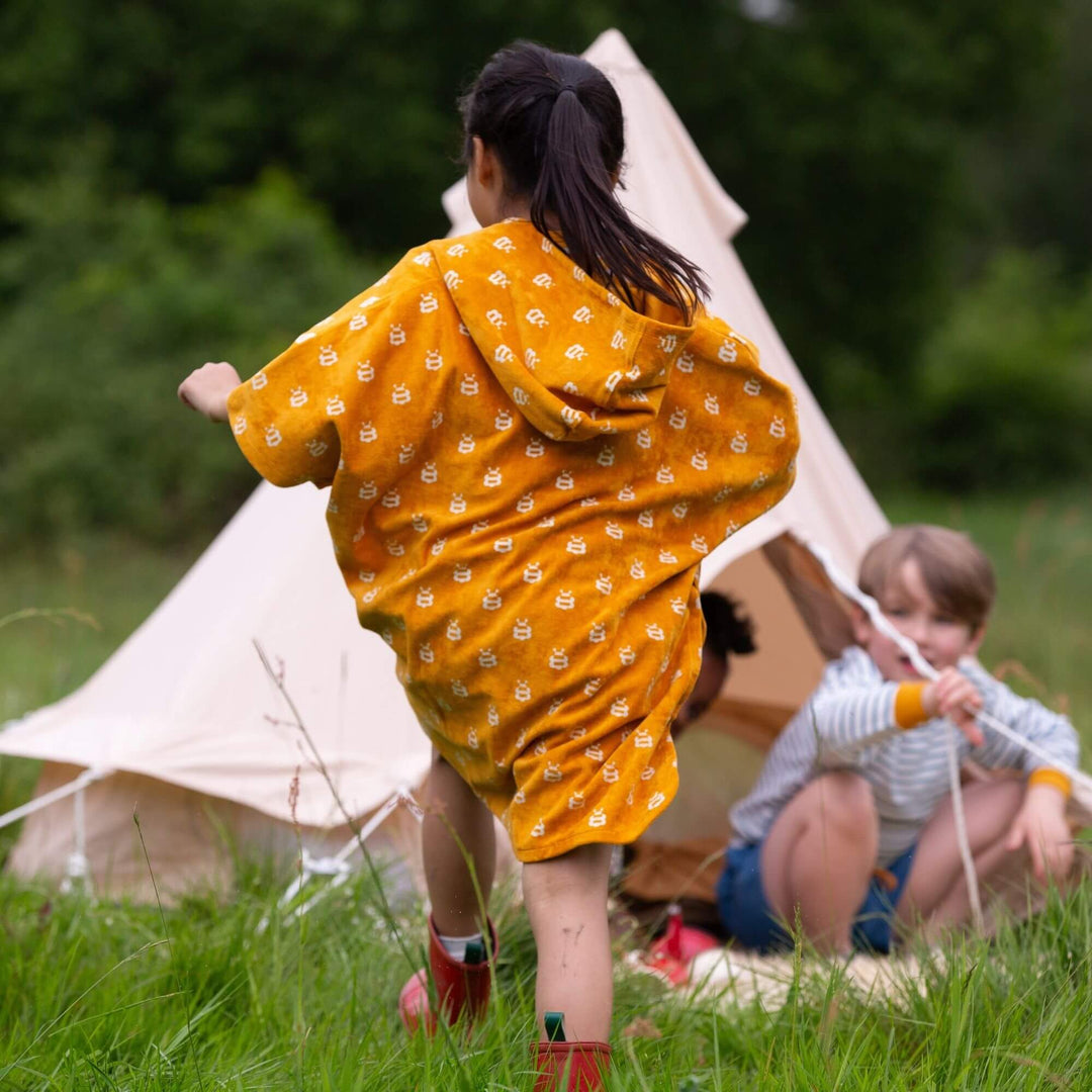 Bees Kids Hooded Beach Poncho