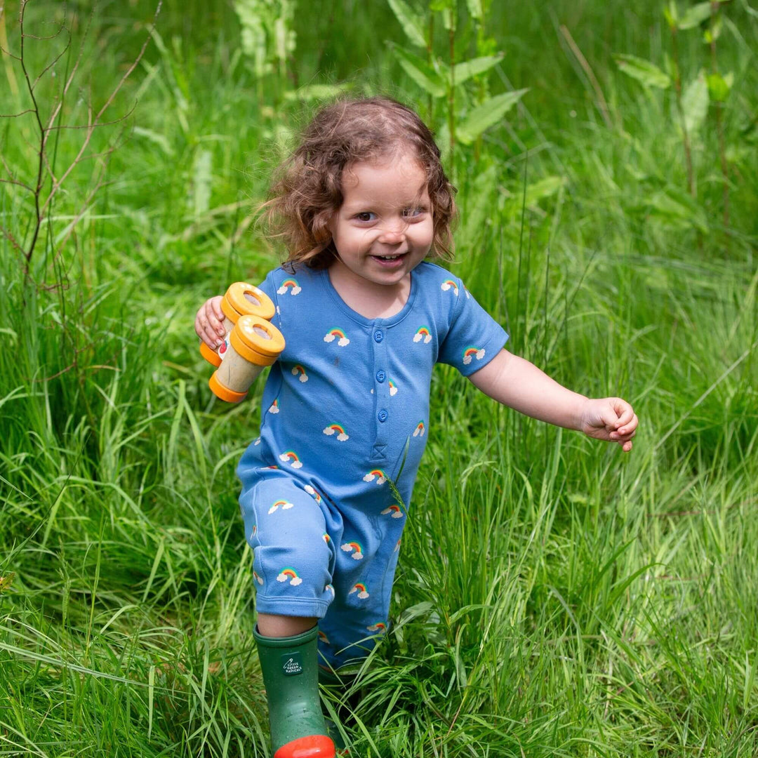 Blue Rainbows Organic Romper