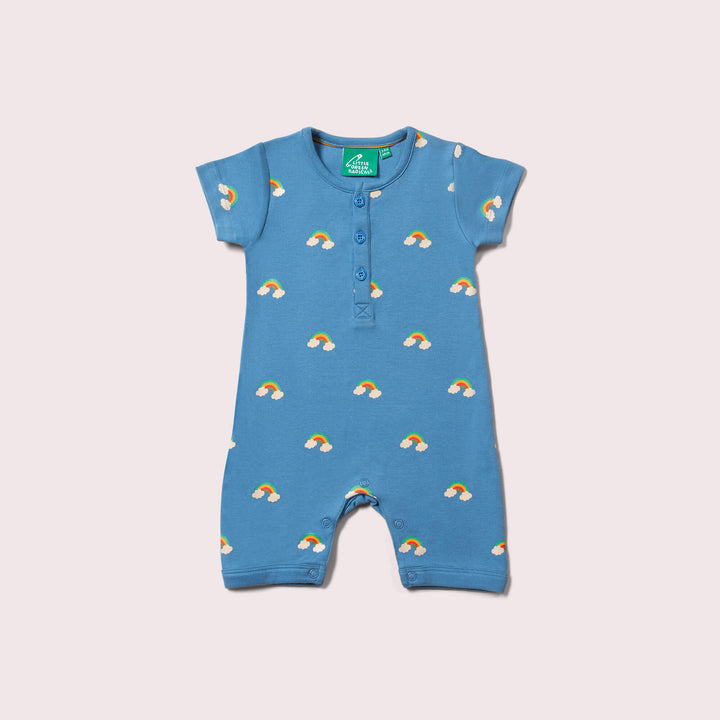 Blue Rainbows Organic Romper