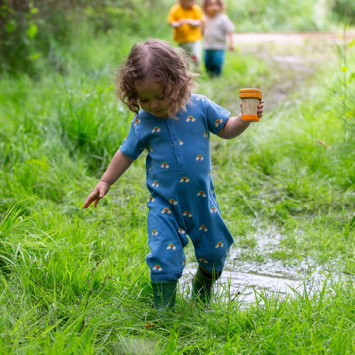 Blue Rainbows Organic Romper