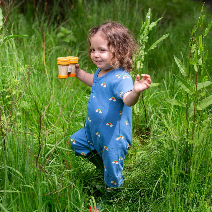 Blue Rainbows Organic Romper