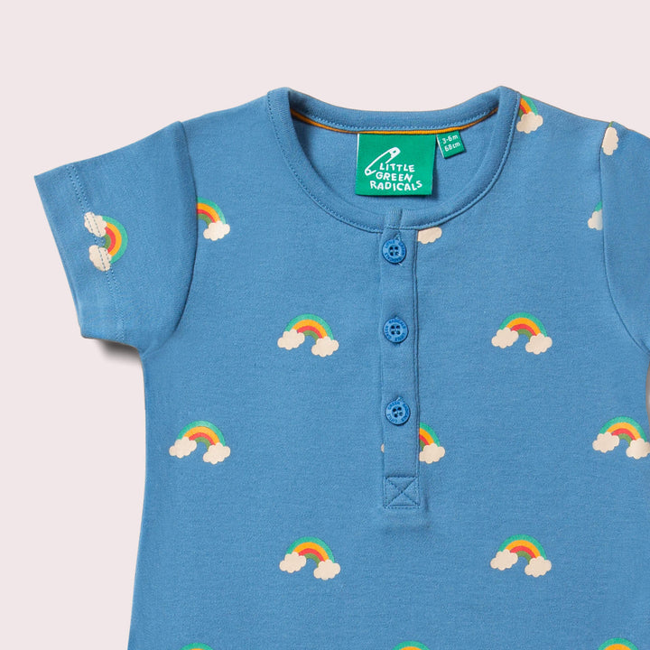 Blue Rainbows Organic Romper