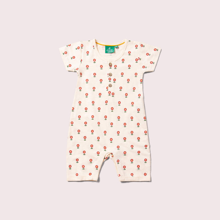 Red Flowers Organic Summer Romper