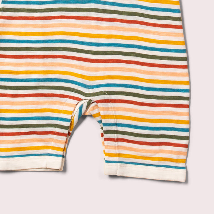 Cream Rainbow Organic Summer Romper