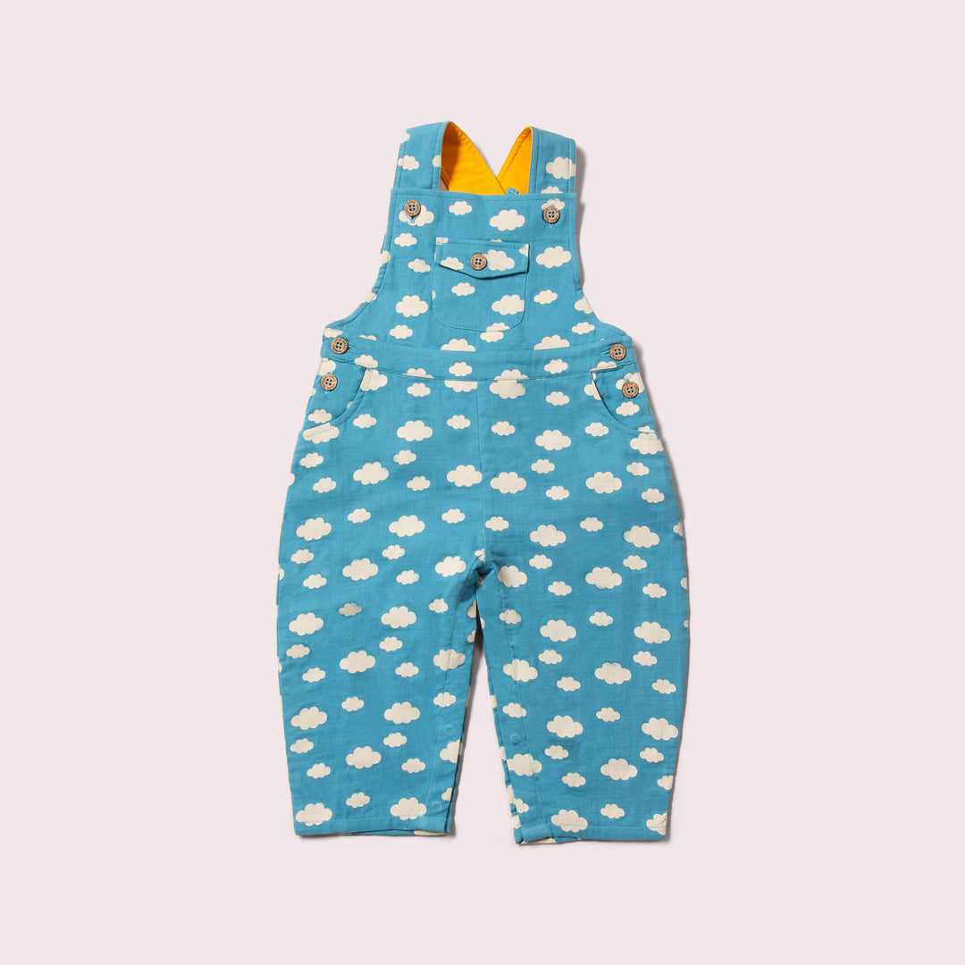 Blue Clouds Pocket Dungaree Shorts