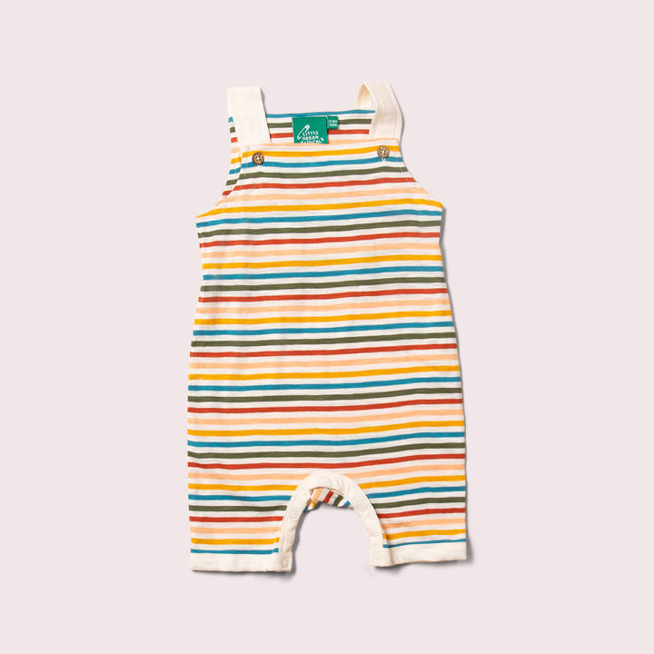 Cream Rainbow Storytime Dungaree Shorts