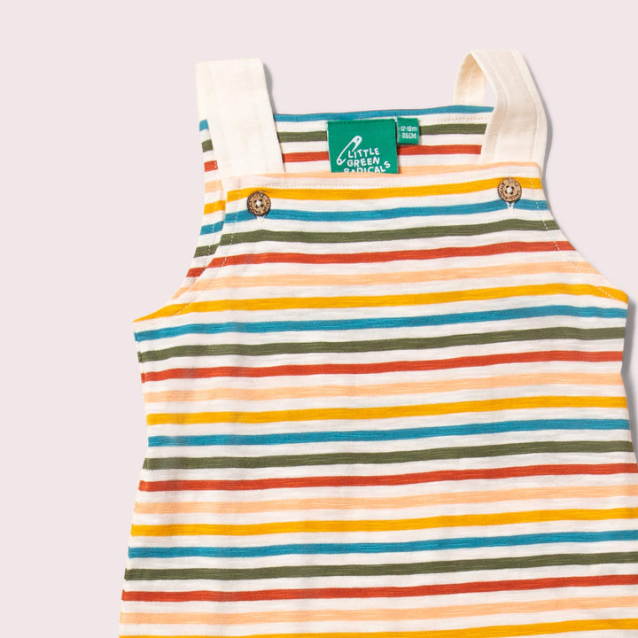 Cream Rainbow Storytime Dungaree Shorts