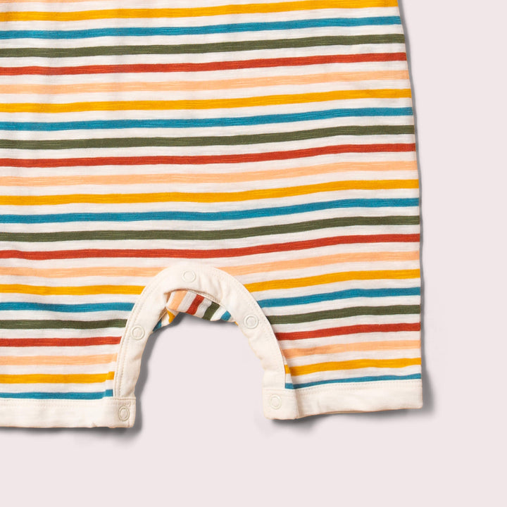 Cream Rainbow Storytime Dungaree Shorts