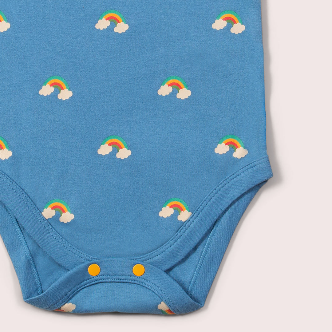 Blue Rainbows Organic Baby Bodysuit Set 2 Pack