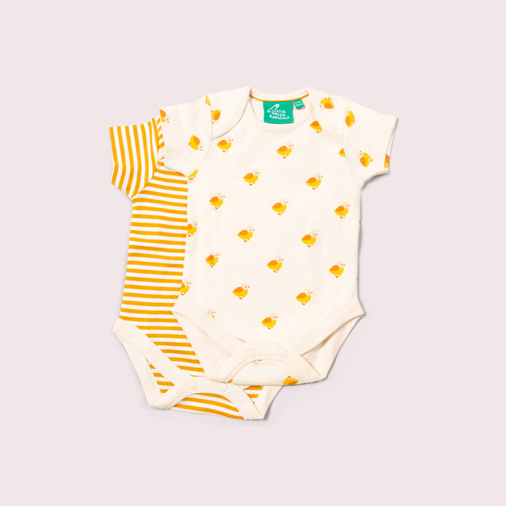 Little Ducks Organic Baby Bodysuit Set 2 Pack