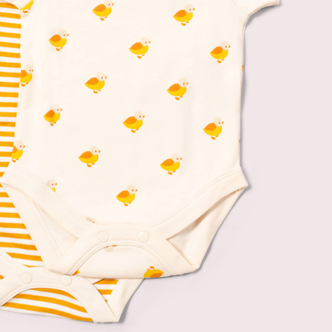 Little Ducks Organic Baby Bodysuit Set 2 Pack