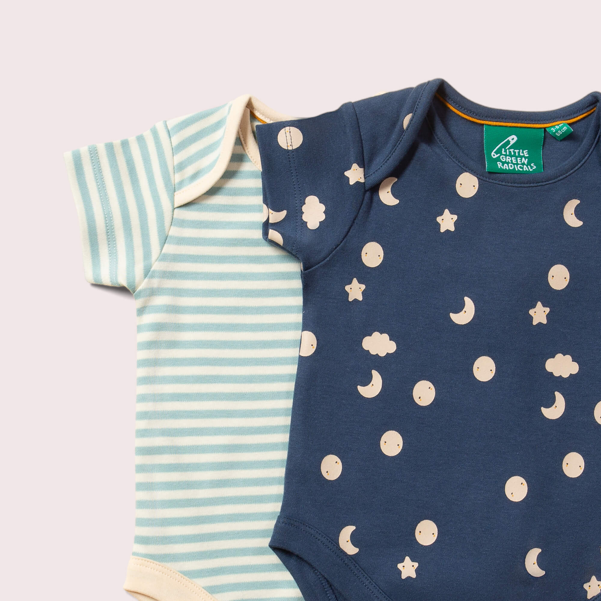 Full Moon Organic Baby Bodysuit Set 2 Pack