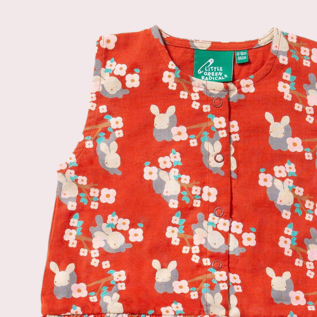 Joules Rabbit Romper Little Rabbits Ruffle Romper – Little Green Radicals Wholesale