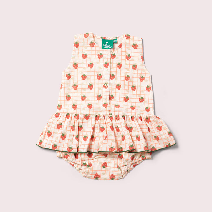 Strawberry Days Ruffle Romper