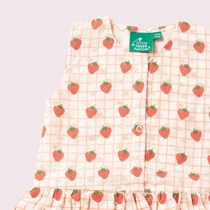 Strawberry Days Ruffle Romper