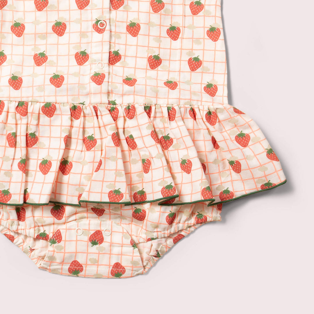 Strawberry Days Ruffle Romper