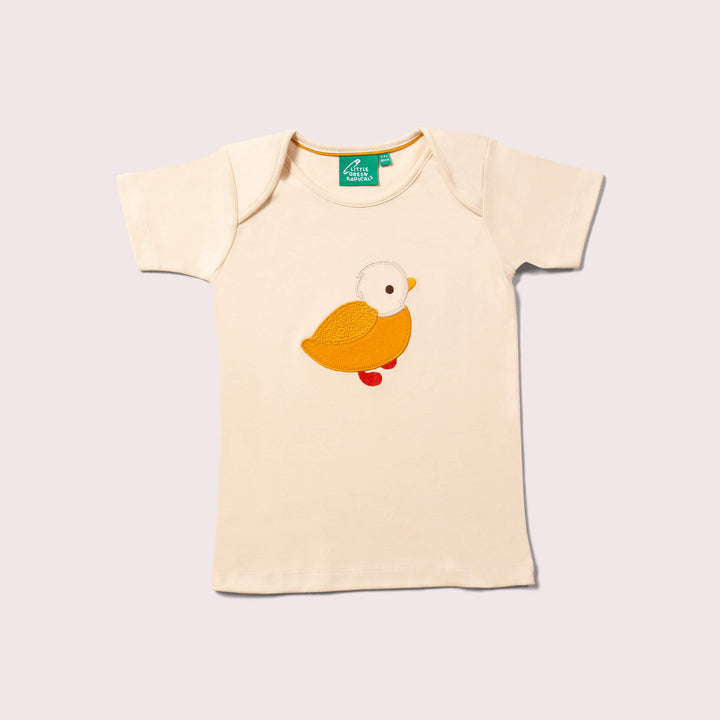 Little Duck Applique Organic Short Sleeve T Shirt