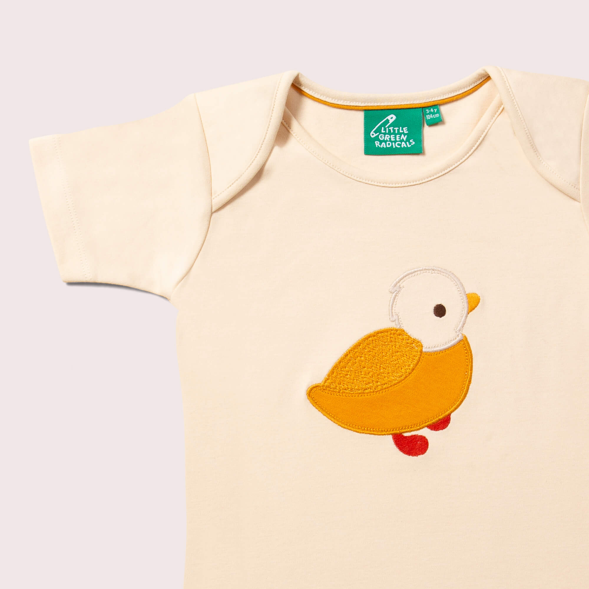 Little Duck Applique Organic Short Sleeve T Shirt