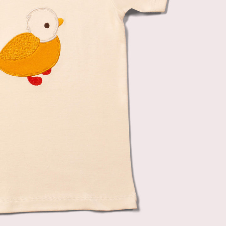 Little Duck Applique Organic Short Sleeve T Shirt