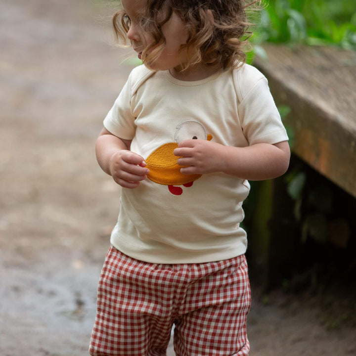 Little Duck Applique Organic Short Sleeve T Shirt