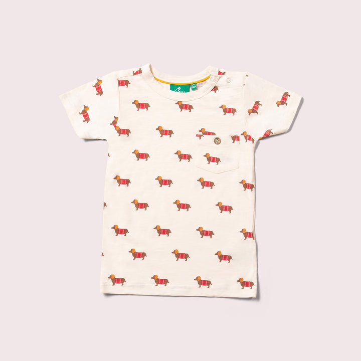 Cream Sausage Dogs Short Sleeve T Shirt