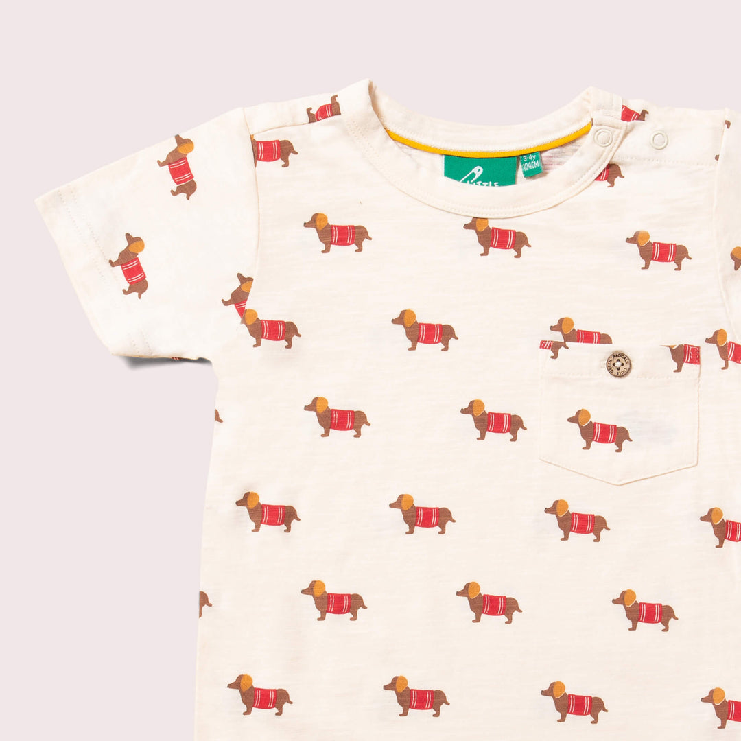 Cream Sausage Dogs Short Sleeve T Shirt