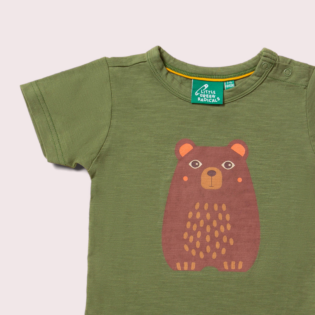 Green Bear Short Sleeve T Shirt